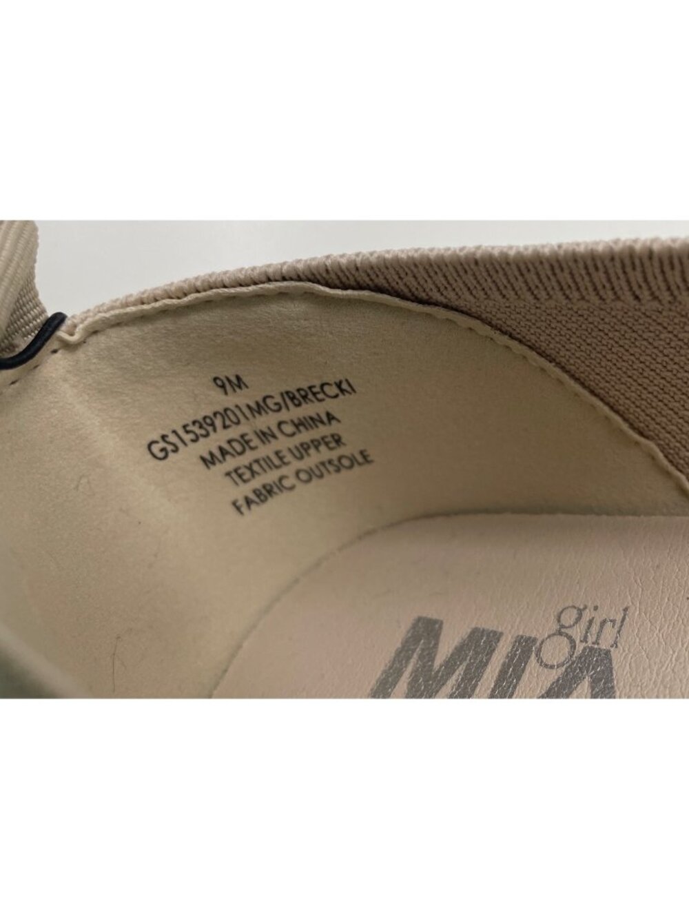 MIA Beige Knit Ballet Flats With Black Toe Cap Womens Shoes Size 9M - Picture 9 of 9
